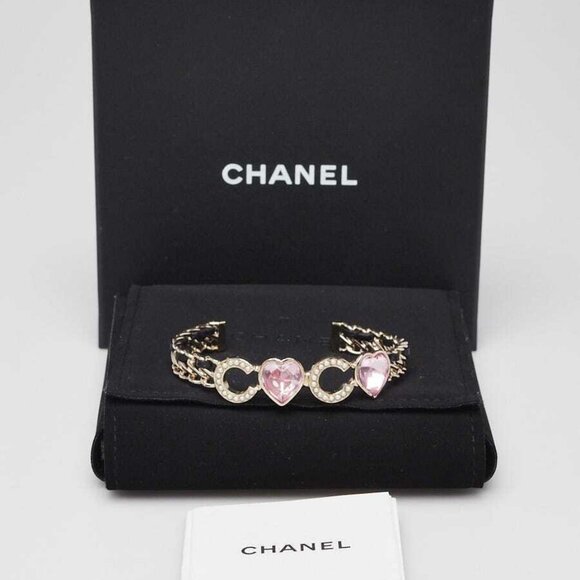 Chanel Goldtone Metal Chain Coco Crush Cuff Bracelet Size M - Picture 1 of 7